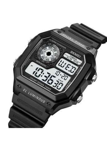 Годинник 1998BK Black спортивний водонепроникний електронний з будильником і календарем ProDobro (367266322)