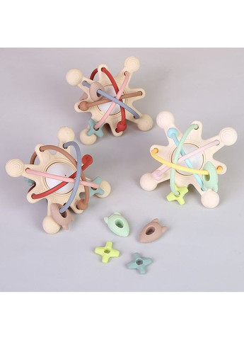 Погремушка, грызунок-прорезыватель сенсорный силиконовый Space Mommy Bag (370872607)