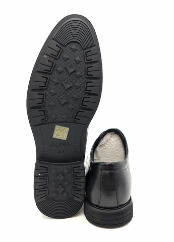 Черные чоловічі туфлі чорні шкіряні ya-11-12 29 см (р) Yalasou