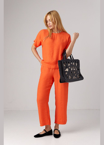 Літній костюм з брюками та футболкою 9441 Lurex (299266045)