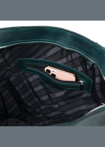 Шкіряна вінтажна сумка жіноча 16351 Зелений Shvigel (329147481)