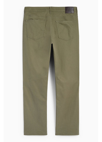 Хаки демисезонные джинсы на подкладке regular C&A