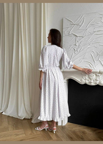 Молочна повсякденний, кежуал, коктейльна, вечірня жіноча сукня Asi.Store.ua з квітковим принтом