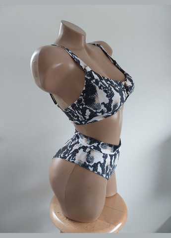 Сірий демісезонний жіночий роздільний купальник (арт.6086) No Brand