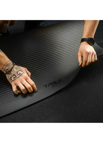 Коврик для йоги TX-019NGM NBR 1см 190х80 черный TREX Sport (361952712)