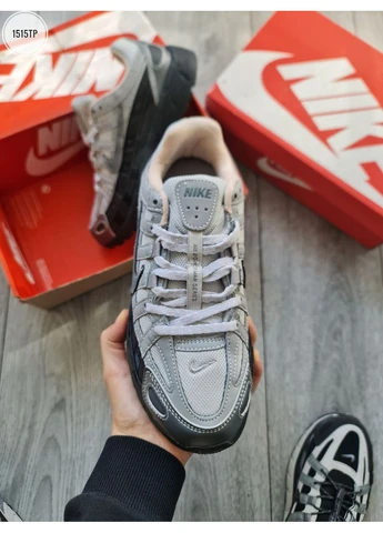 КРОССОВКИ ЖЕНСКИЕ NIKE P-6000 GRAY / BLACK НАЙК П-6000 No Brand чёрные демисезоны (367170582)