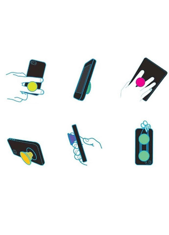 Держатель для телефона PopSockets Аниме Человек бензопила #06 Черный No Brand (304503516)