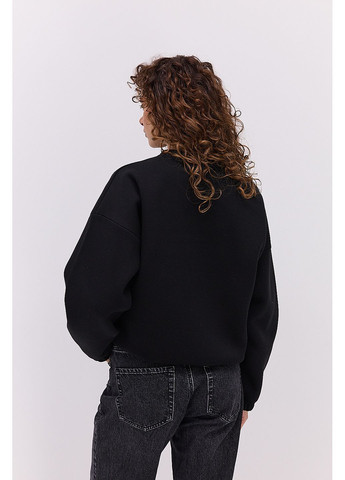 Черный утепленный женский свитшот черный с принтом chili Arjen (364967533)