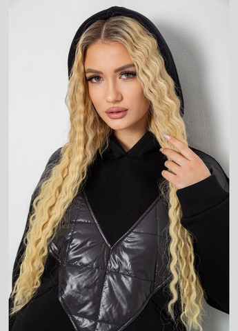 Худі жіночий на флісі тринитка, колір чорний, 102R7713 Ager (316173267)