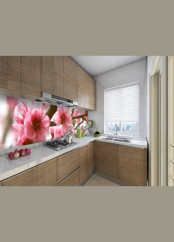 Панель на кухонный фартук под стекло сакура ветка, с двухсторонним скотчем 62 х 305 см, 1,2 мм Декоинт (278289120)