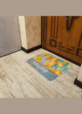 Влагопоглощающий коврик кубы "Welcome" 40х60CMх3MM (D) SW-00001561 Sticker Wall (298284464)