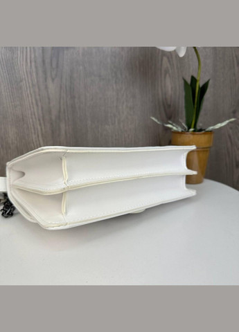 Мини сумочка клатч стеганная с птичками из экокожи белая (sku_1303Б) No Brand (330576178)