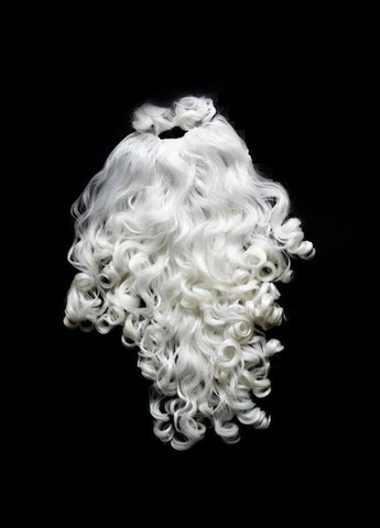 Борода белая 60 см, 300 г с усами Св.Николая/Санта Клауса/Д.Мороза/старца/колдуна - ПЫШНАЯ No Brand (370135551)