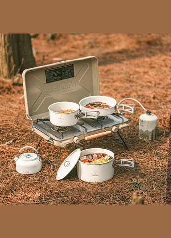 Сковорода со складной ручкой CNK2450CF013, 17,5 см, алюминий, белая Naturehike (353502778)