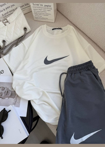 Костюм двунитка шорти та футболка з якісним накатом Nike No Brand (335817639)