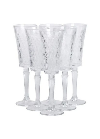 Набор бокалов для шампанского 6шт Yiwu HP-19-126 200мл Прозрачный No Brand (340820652)