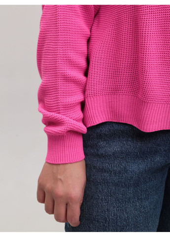 Розовый демисезонный свитер женский тонкий розовый прямой пуловер Karon Пряма