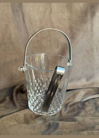 Ведро для льда Waterford Lismore стеклянное со щипцами 1 л Прозрачный HP-19-21GLASS Yiwu (338195376)