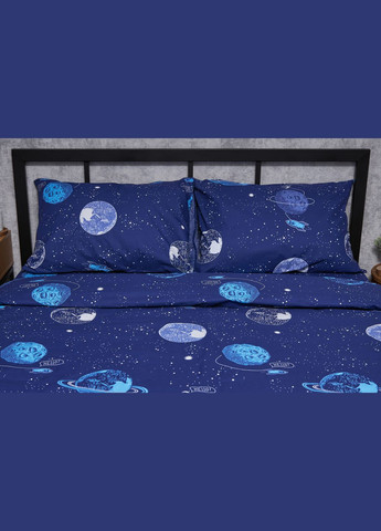 Комплект постельного белья Бязь Gold Люкс «» двуспальный 175х210 наволочки 4х50х70 (MS-820004803) Moon&Star Planets (293147935)