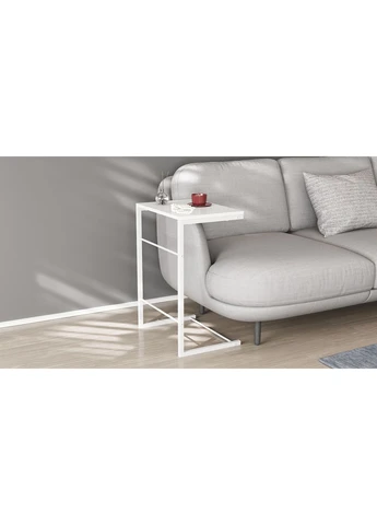 Столик Террі 650x440x330 Білий метал ДСП Білий 16 мм (FRD-104655) Ferrum-decor (351358858)