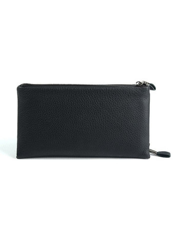 Мужской кожаный клатч на два отделения, Черная модная мини сумочка клатч кошелек из натуральной кожи Montblanc (266266503)