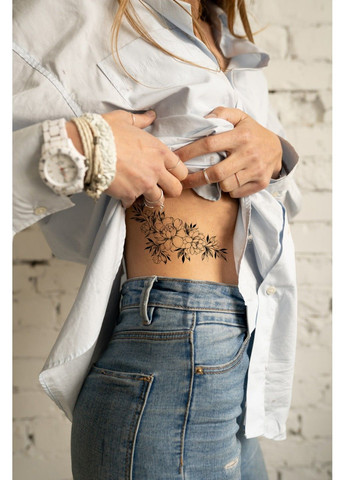 Тату набор "Цветы и феникс" Tattooshka (303140442)