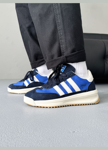 Синие демисезонные кроссовки мужские adidas sl 72 rtn black blue white | адидас сл 72 ртн синие No Brand