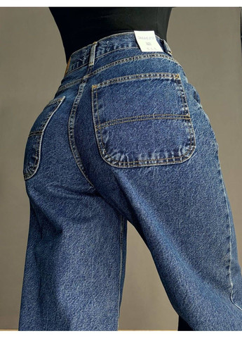Джинси жіночі 2952-1 банани скейтери косі кишені сині Its Basic - (348133133)