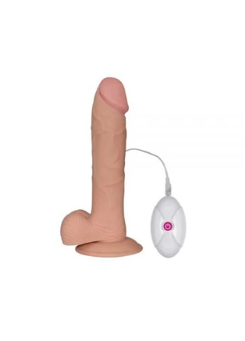 Реалістичний вібратор із міцною присоскою 9" The Ultra Soft Dude, Flesh Vibratin Lovetoy (383067577)