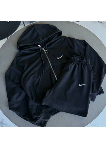 Женский костюм худи и шорты двунитка люкс No Brand С824/825-1427 (351856694)