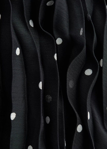 Черная кэжуал в горошек юбка H&M