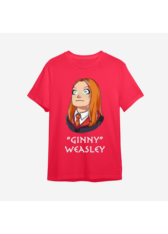 Красная демисезонная детская футболка с принтом "ginny” weasley". гарри поттер (10599066755) ТiШОТКА