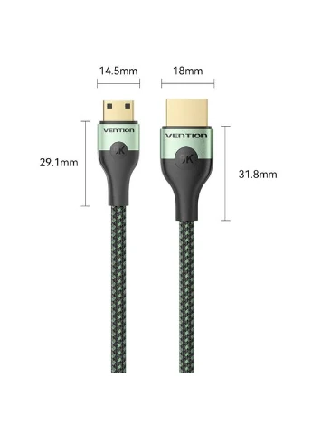 Кабель HDMI M - Mini M, 1.0 м, V2.1 8K 60Гц Aluminum Alloy Type Vention (392011468)
