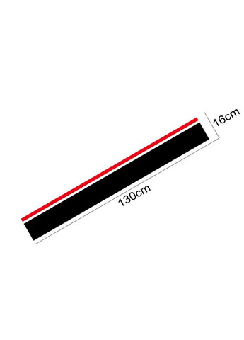 Смуги на капот 3D TUNING STUDIO чорно червоні 1180х160х0.080мм No Brand (362498888)