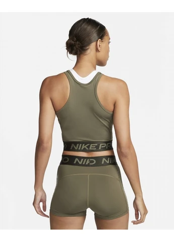 Топ Pro Dri-Fit Graphic Crop Tank Olive Dq5593-222 Nike (398045353)