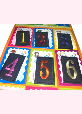 Аппликация для одежды нашивка №33 Цифры 9шт/5х7см FROM FACTORY A33 (339104671)