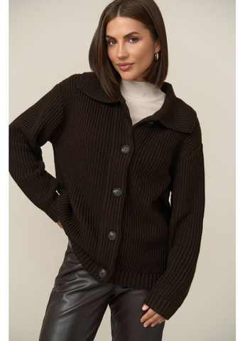 Коричневый демисезонный кардиган Triko Bakh