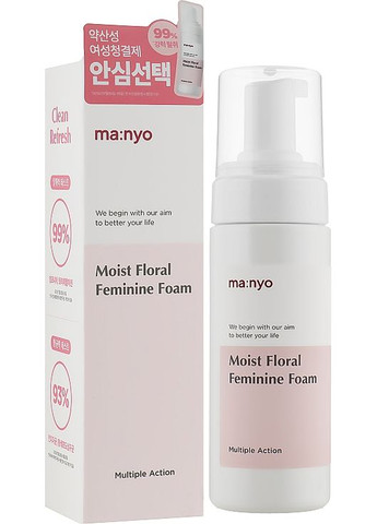 Зволожувальна квіткова пінка для інтимної гігієни - Moist Floral Feminine Foam 150ml (856804-31156976) Manyo (368645002)