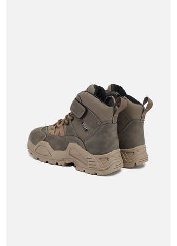 Коричневые зимние ботинки для мальчика цвет коричневый цб-00286671 Kimboo