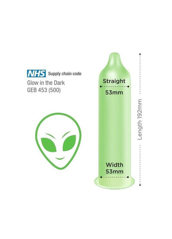 Презервативы флуоресцентные Glowing веганские (цена за пачку, 3 шт.) EXS (330767989)