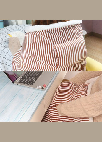 Плед шаль одеяло с подогревом 105*65 см Brown usb от повербанка Lesko (326807027)