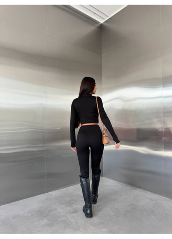 Женский комбинезон рубчик с начесом Osoblyva комбинезон-брюки чёрный