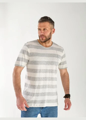 Сіра чоловічі футболки в смужку Fashion