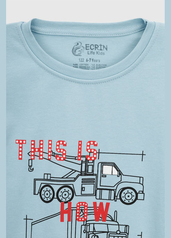 Бирюзовая летняя футболка Ecrin