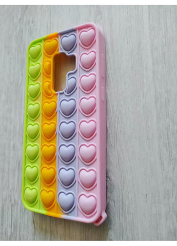 Чохол Pop it для S9 plus Попіт антистрес з серцями райдужний силіконовий 3d Samsung (360896818)