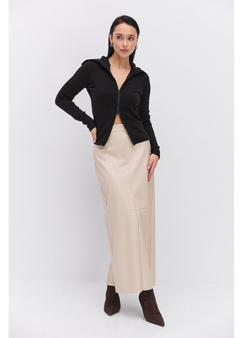 Жіноча трикотажна кофта на блискавці бордова з високим коміром Arjen (370601740)