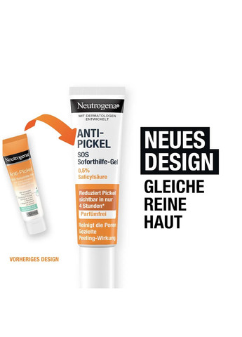 Антибактеріальний гель проти прищів Anti Pickel Gel SOS Soforthilfe, 15 ml Neutrogena (366569383)