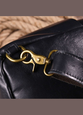 Надзвичайна сумка чоловіча через плече із натуральної гладкої шкіри 21286 Чорна Vintage (298569248)