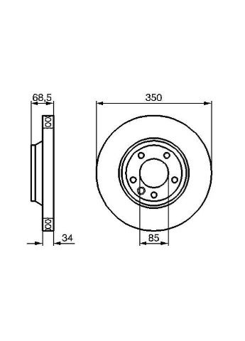 Гальмівний диск Bosch (390287134)