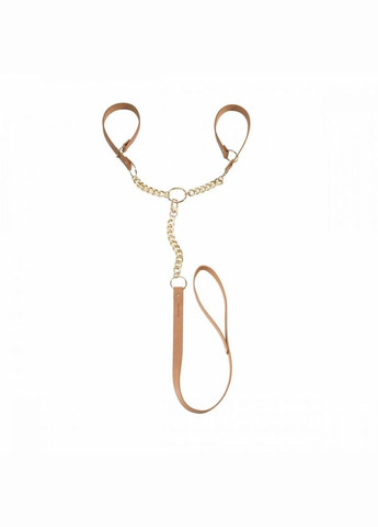 Бежевий демісезонний наручники з повідцем indiscrets maze - t-restraints black, подарункова упаковка Bijoux